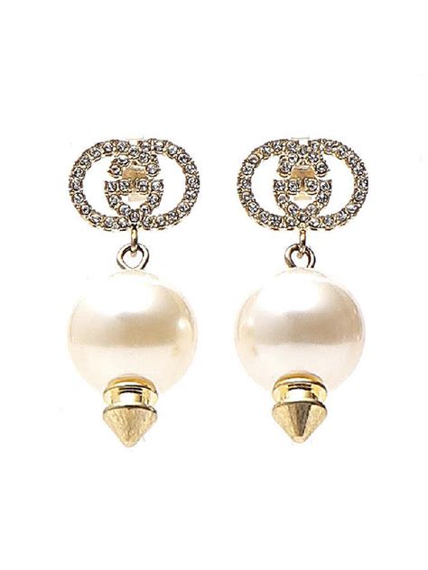 gg pearl earrings|gucci earrings knock off.